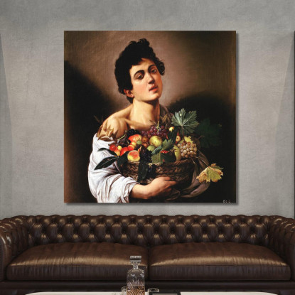 Ragazzo Con Cesto Di Frutta 1593 Caravaggio crv5 quadro stampato su tela