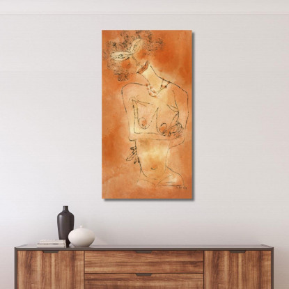 Signora Inclinando La Testa Paul Klee pkl48 quadro stampato su tela