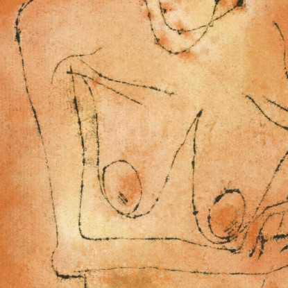 Signora Inclinando La Testa Paul Klee pkl48 quadro stampato su tela