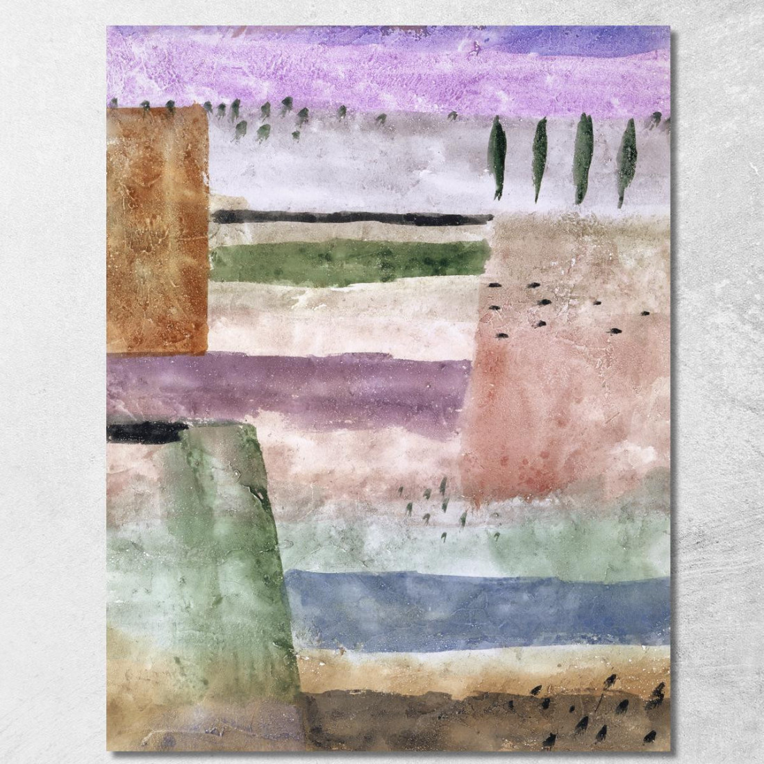 Paesaggio Con Pioppi Paul Klee pkl49 quadro stampato su tela