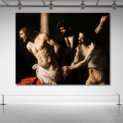 Cristo Alla Colonna Caravaggio crv7 quadro stampato su tela