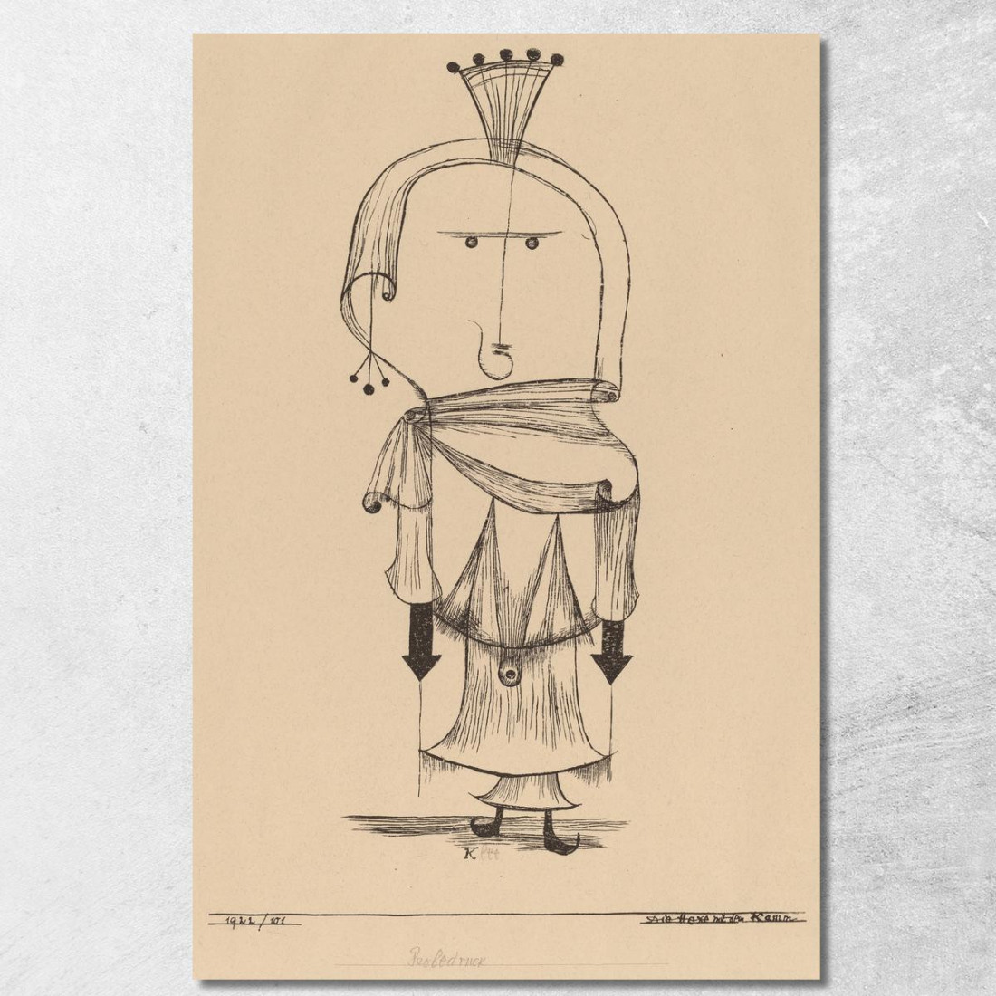 La Strega Con Il Pettine Paul Klee pkl60 quadro stampato su tela