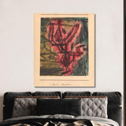 Feuer Clown I Paul Klee pkl61 quadro stampato su tela