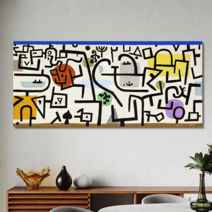 Porto Ricco Paul Klee pkl63 quadro stampato su tela