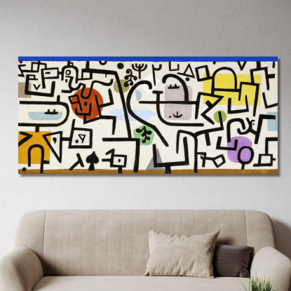 Porto Ricco Paul Klee pkl63 quadro stampato su tela