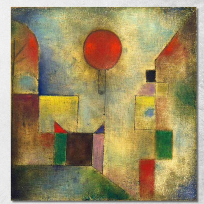 Palloncino Rosso Paul Klee pkl65 quadro stampato su tela