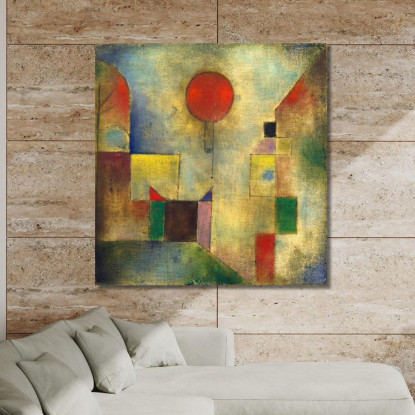 Palloncino Rosso Paul Klee pkl65 quadro stampato su tela