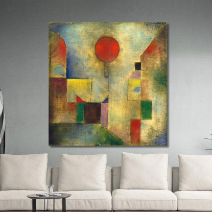 Palloncino Rosso Paul Klee pkl65 quadro stampato su tela
