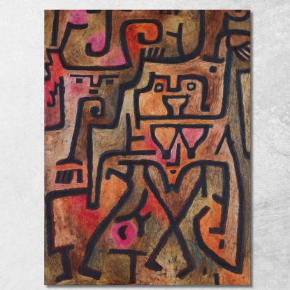 Streghe Della Foresta Paul Klee pkl66 quadro stampato su tela