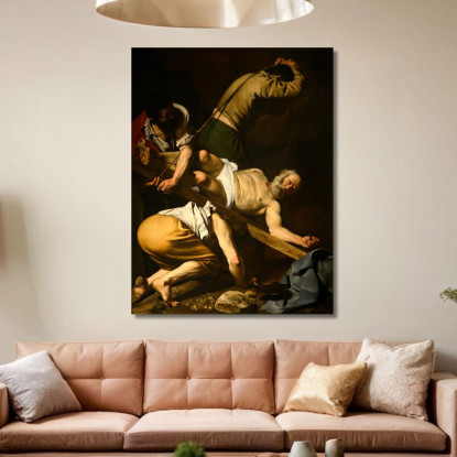 Crocifissione Di San Pietro Caravaggio crv9 quadro stampato su tela