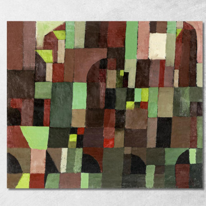 Architettura Rossa E Verde Paul Klee pkl72 quadro stampato su tela