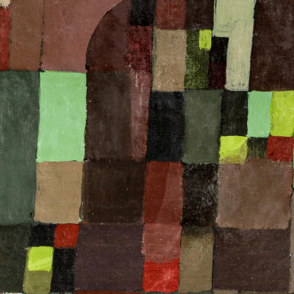 Architettura Rossa E Verde Paul Klee pkl72 quadro stampato su tela