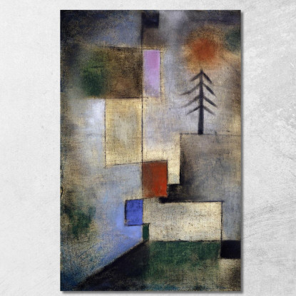 Piccolo Quadretto Di Abete Paul Klee pkl78 quadro stampato su tela