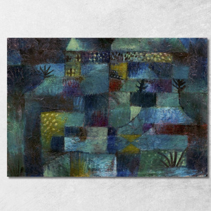 Giardino Terrazzato Paul Klee pkl82 quadro stampato su tela