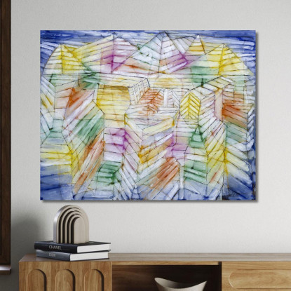 Costruzione Della Montagna Del Teatro Paul Klee pkl89 quadro stampato su tela