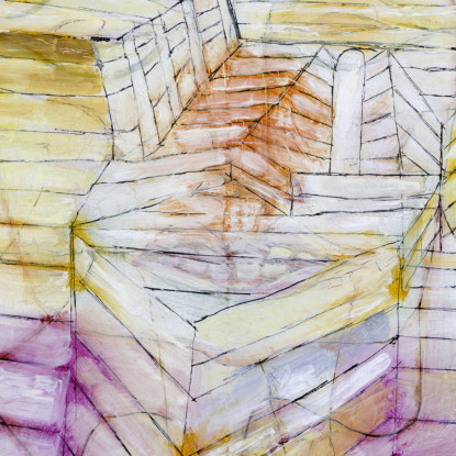 Costruzione Della Montagna Del Teatro Paul Klee pkl89 quadro stampato su tela