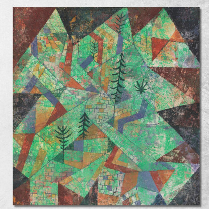 Foresta Bauc Paul Klee pkl96 quadro stampato su tela