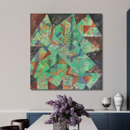 Foresta Bauc Paul Klee pkl96 quadro stampato su tela