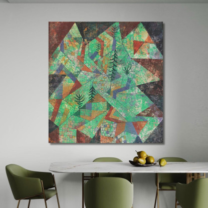 Foresta Bauc Paul Klee pkl96 quadro stampato su tela