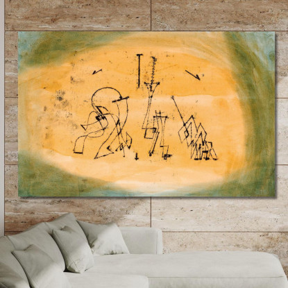 Trio Astratto Paul Klee pkl102 quadro stampato su tela