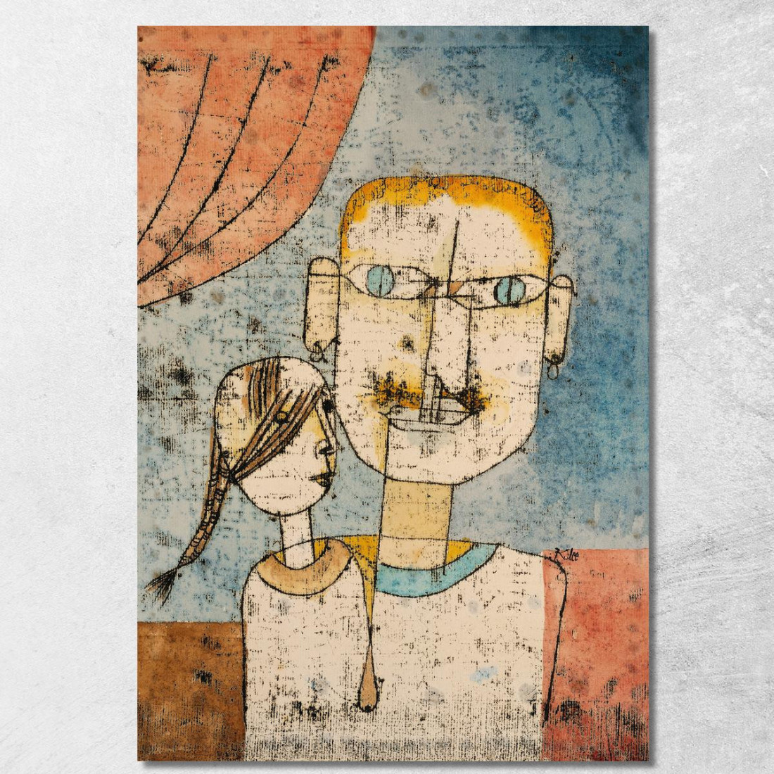 Adamo E La Piccola Eva Paul Klee pkl103 quadro stampato su tela