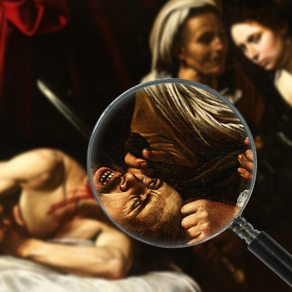 Giuditta Decapita Oloferne 2 Caravaggio crv14 quadro stampato su tela