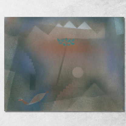 Uccello Che Si Allontana Paul Klee pkl109 quadro stampato su tela