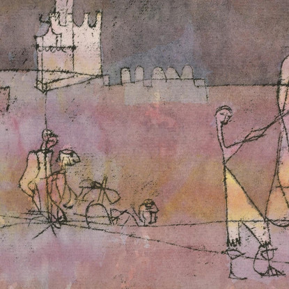Episodio Prima Di Una Città Araba Paul Klee pkl119 quadro stampato su tela
