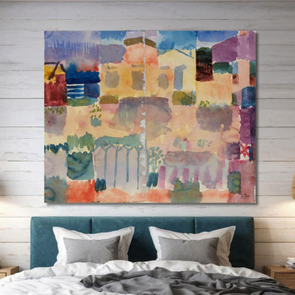 Giardino A St. Germain Il Quartiere Europeo Vicino A Tunisi Paul Klee pkl124 quadro stampato su tela
