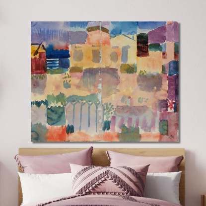 Giardino A St. Germain Il Quartiere Europeo Vicino A Tunisi Paul Klee pkl124 quadro stampato su tela