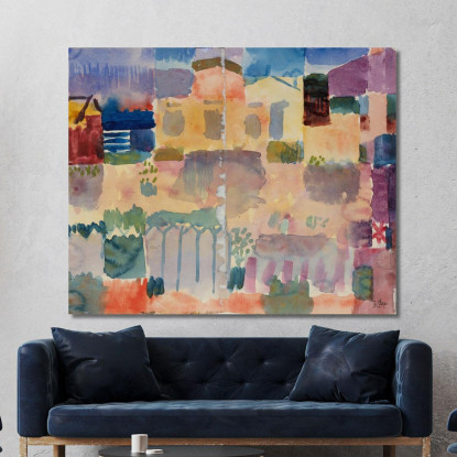 Giardino A St. Germain Il Quartiere Europeo Vicino A Tunisi Paul Klee pkl124 quadro stampato su tela