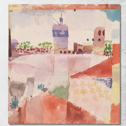 Hammamet Con La Sua Moschea Paul Klee pkl129 quadro stampato su tela