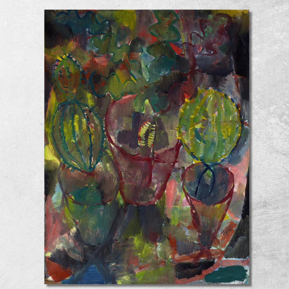 Cactus Paul Klee pkl133 quadro stampato su tela