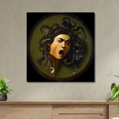 Medusa Caravaggio crv19 quadro stampato su tela