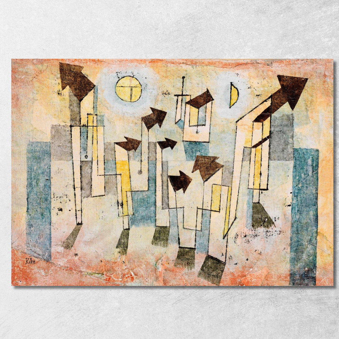 Murale Del Tempio Del Desiderio Paul Klee pkl138 quadro stampato su tela