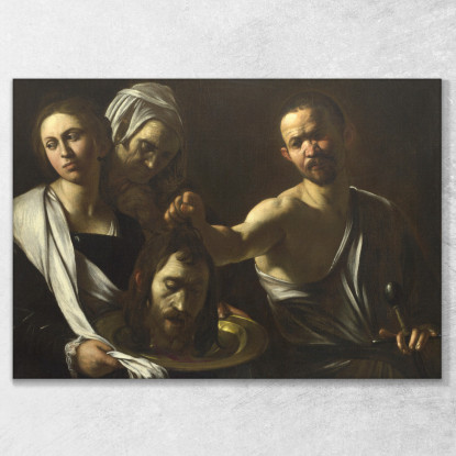 Salomè Riceve La Testa Di San Giovanni Battista Caravaggio crv20 quadro stampato su tela