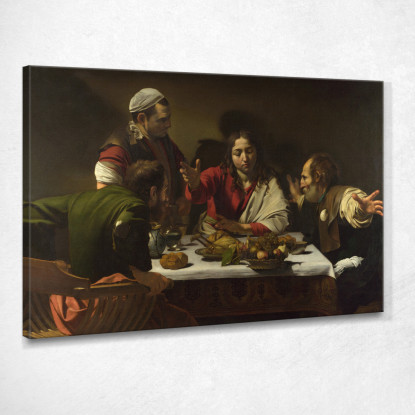 La Cena In Emmaus Caravaggio crv21 quadro stampato su tela