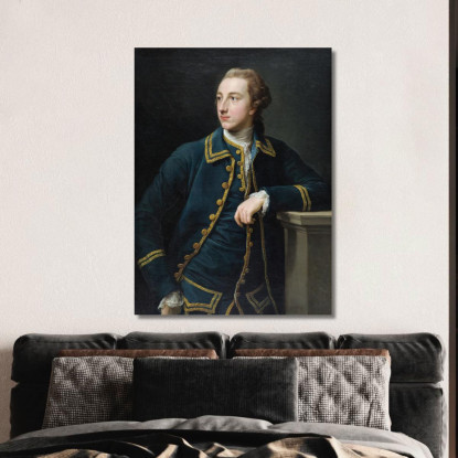 Ritratto Di Un Uomo In Abito Verde Pompeo Batoni pbt27 quadro stampato su tela