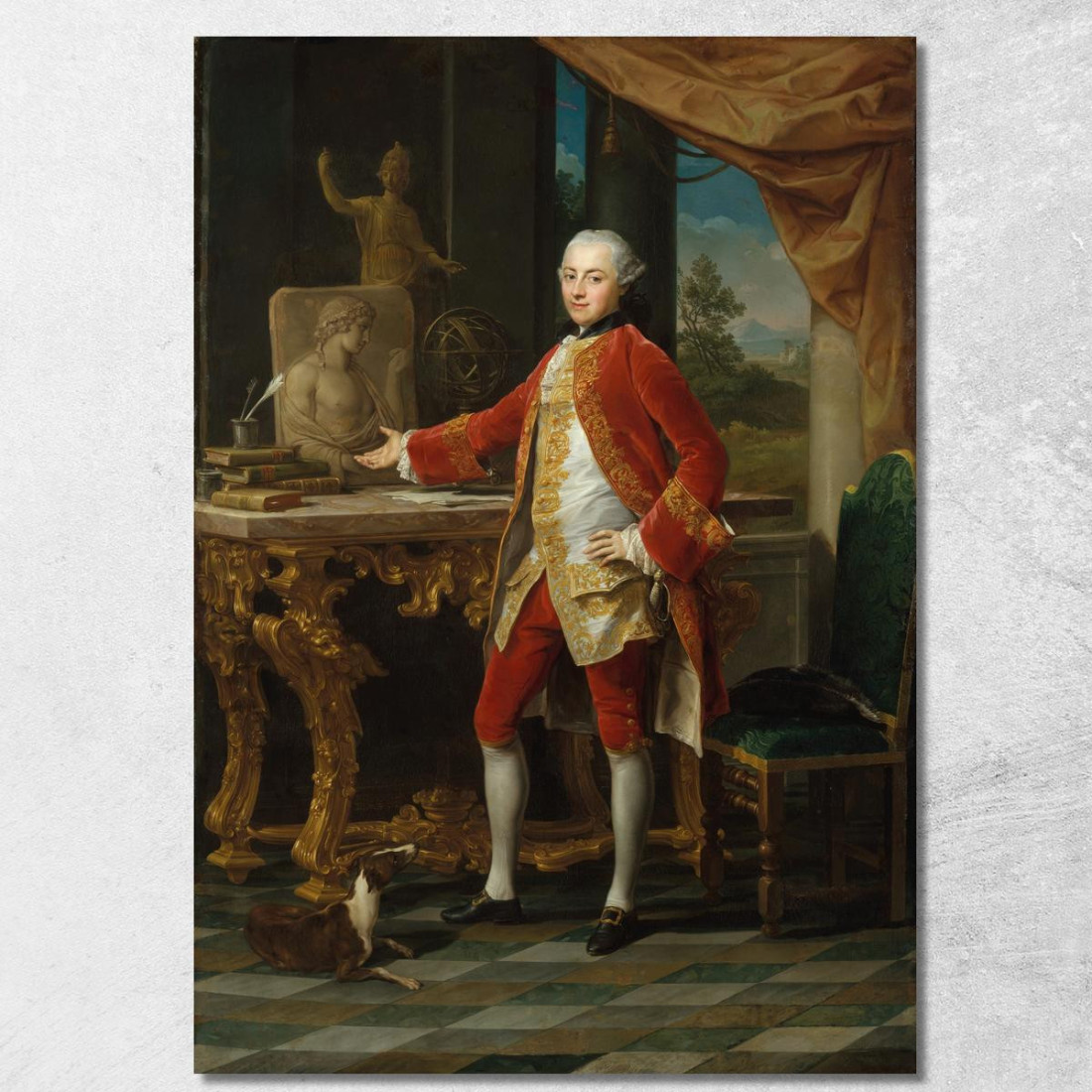 Ritratto Di Un Giovane Pompeo Batoni pbt29 quadro stampato su tela