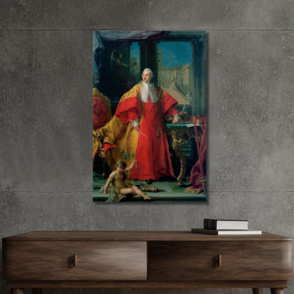 Portrait Of Abbondio Rezzonico Pompeo Batoni pbt30 quadro stampato su tela