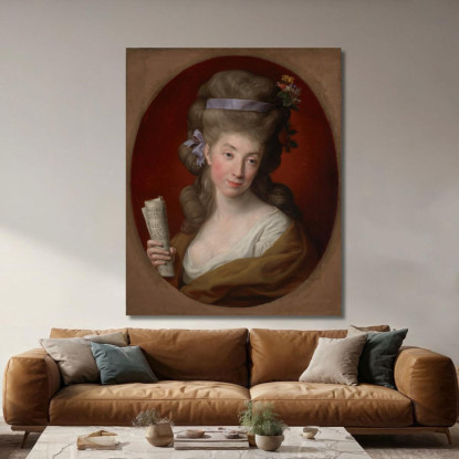 Ritratto Di Izabela Nata Lubomirska Moglie Di Ignacy Potocki Pompeo Batoni pbt31 quadro stampato su tela