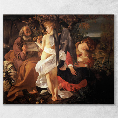 Riposo Durante La Fuga In Egitto Caravaggio crv26 quadro stampato su tela