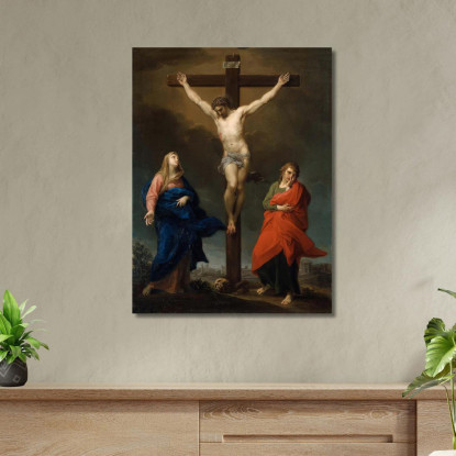 La Crocifissione Pompeo Batoni pbt46 quadro stampato su tela
