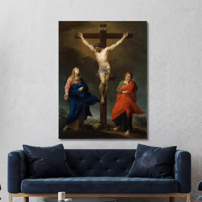 La Crocifissione Pompeo Batoni pbt46 quadro stampato su tela