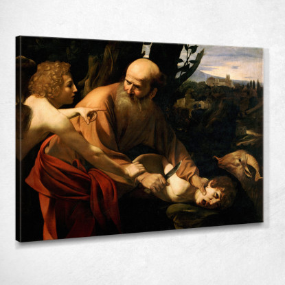 Sacrificio Di Isacco Caravaggio crv27 quadro stampato su tela