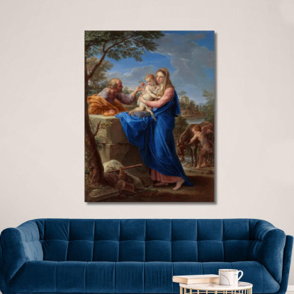 Il Resto Della Fuga In Egitto Pompeo Batoni pbt50 quadro stampato su tela