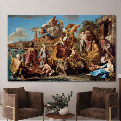 Il Trionfo Di Venezia Pompeo Batoni pbt52 quadro stampato su tela