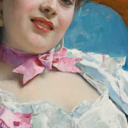 Aline Album Di Famiglia Aline Riflessioni Raimundo de Madrazo y Garreta rmg8 quadro stampato su tela