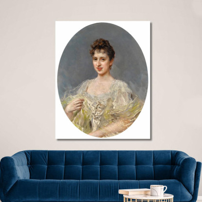 Clotilde Marchesa Di Acricollar Raimundo de Madrazo y Garreta rmg12 quadro stampato su tela