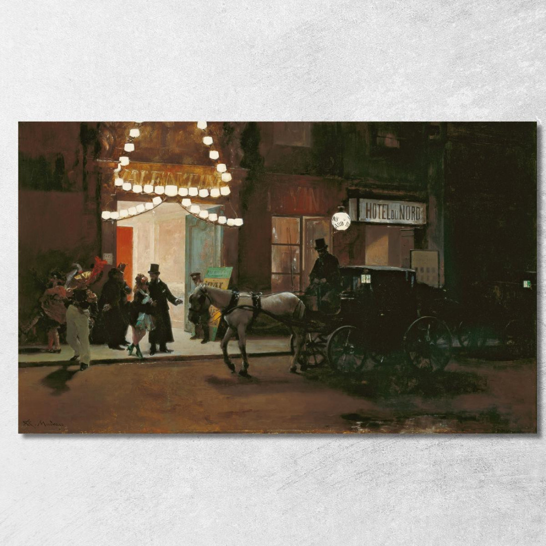 L'Uscita Dal Ballo In Maschera Raimundo de Madrazo y Garreta rmg22 quadro stampato su tela